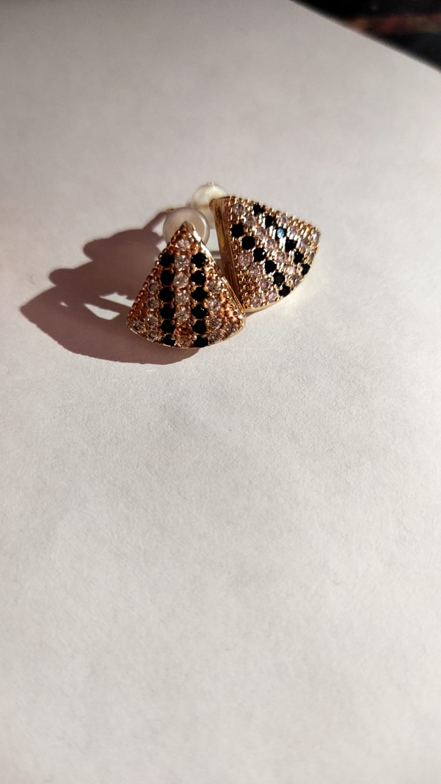 Triangle Pave Stud Earrings