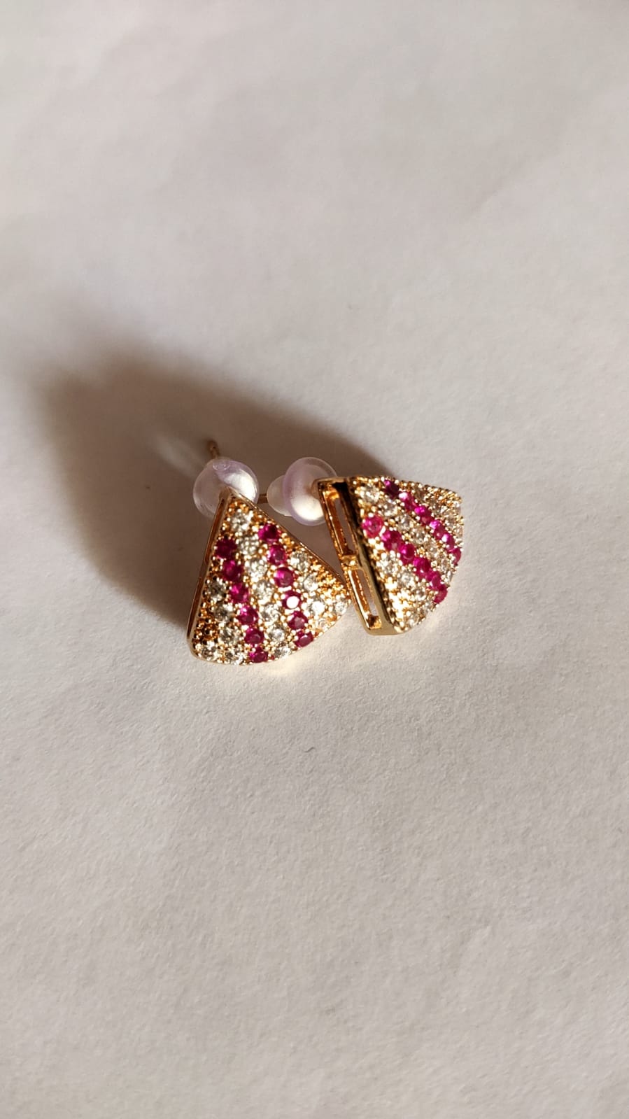 Triangle Pave Stud Earrings