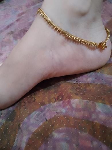 golden beaded anklet