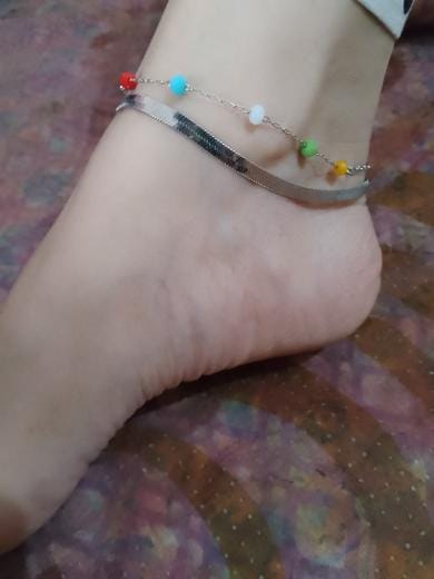 Beaded &amp; Herringbone Anklets