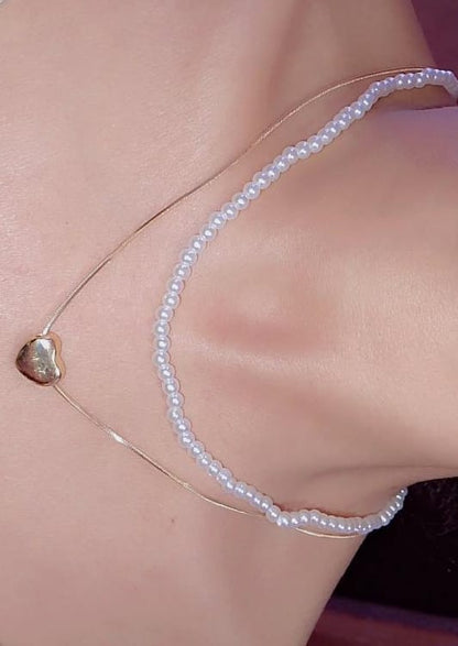 heart minimal metal pendant