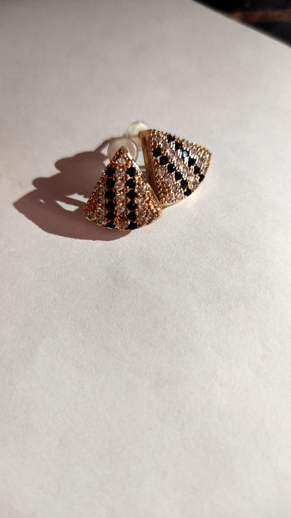 Triangle Pave Stud Earrings