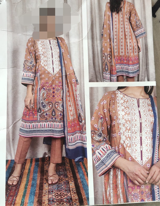viscose khaddar 2 piece embroided zellburry