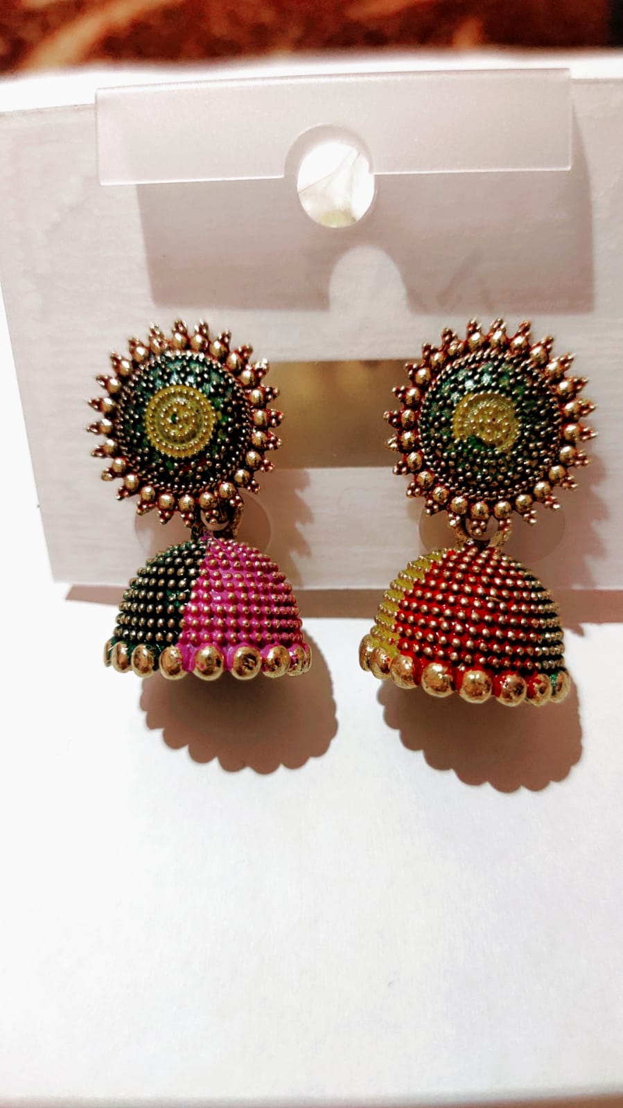 Multicolored Jhumka Earrings