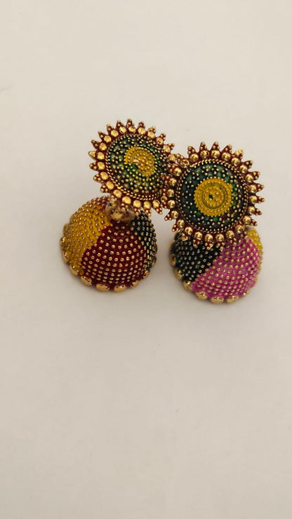Multicolored Jhumka Earrings