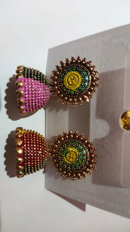 Multicolored Jhumka Earrings