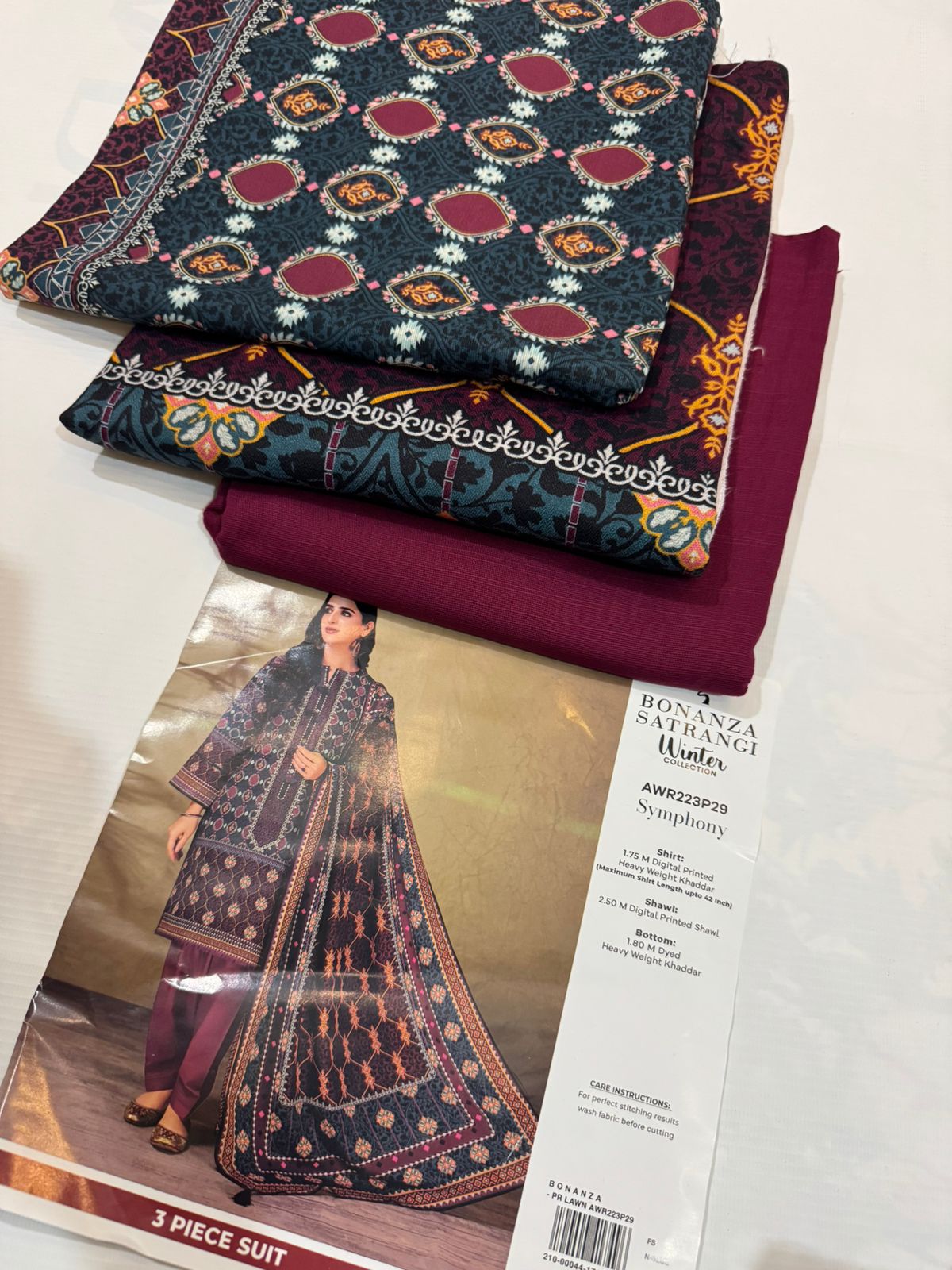 3 piece winter corduory stuff Bonanza satrangi