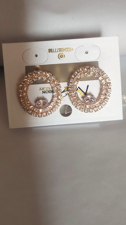 radiant circle spark earring