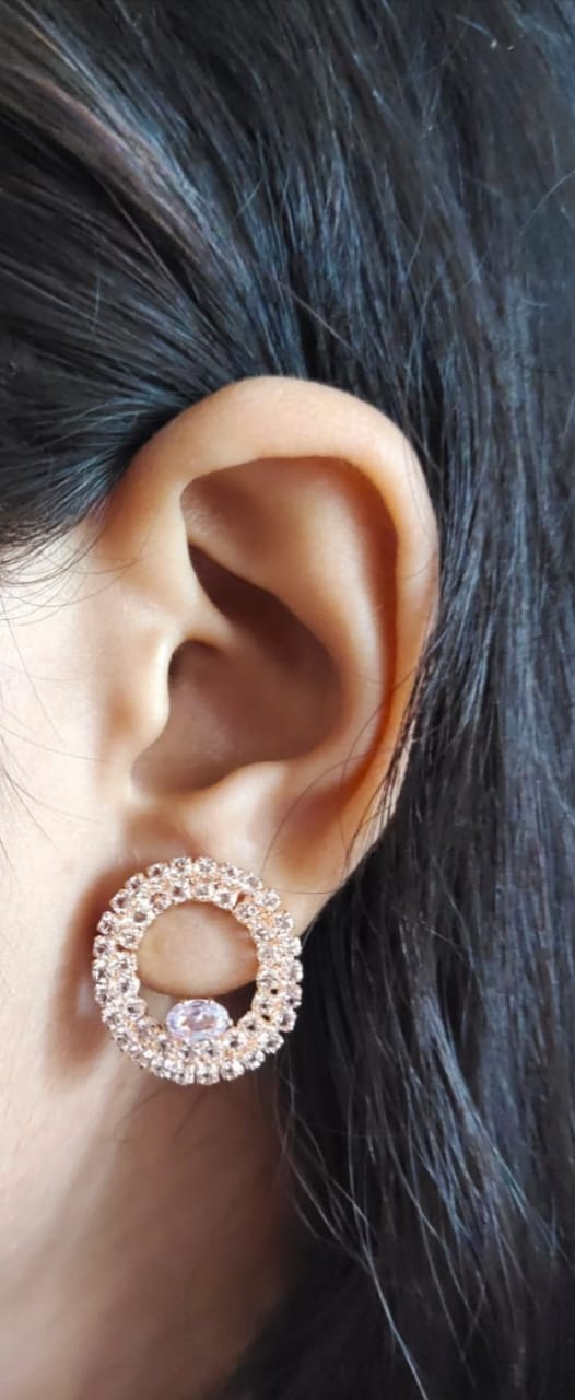 radiant circle spark earring