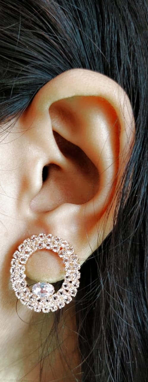 radiant circle spark earring